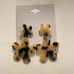 Brown Flower Earrings